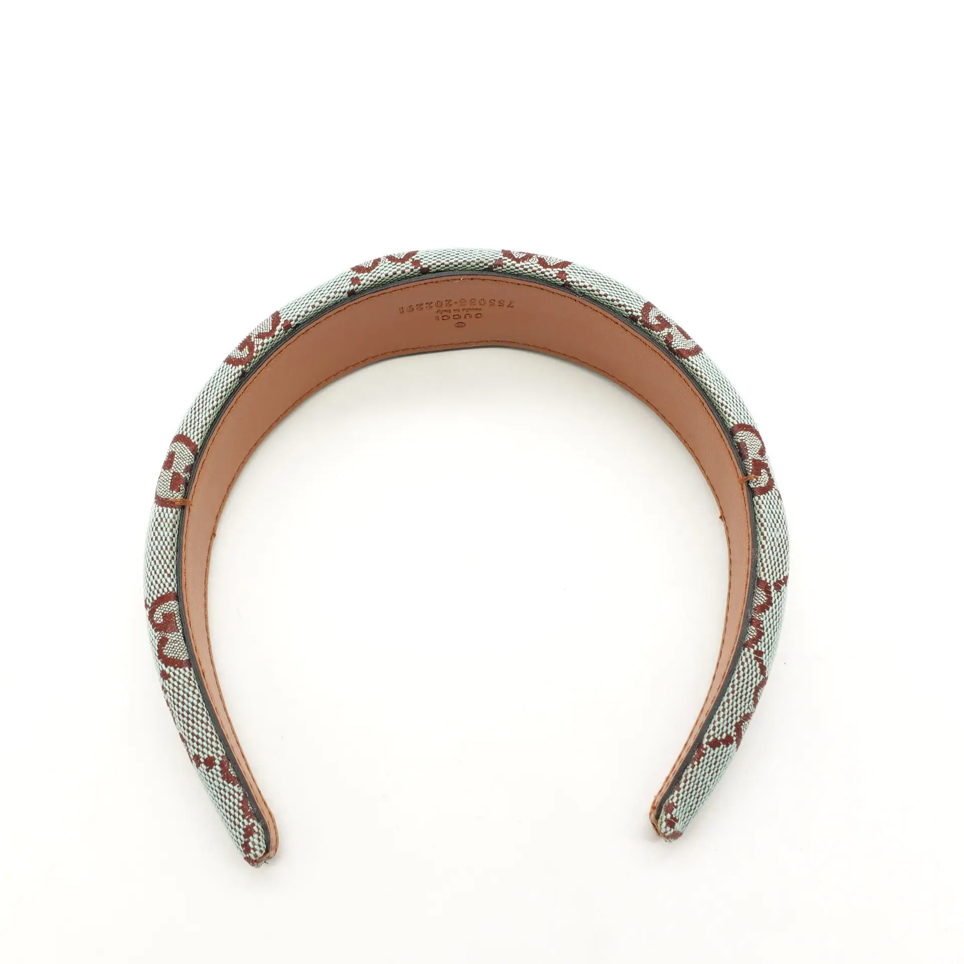 Pre-owned Gucci Green Canvas Headband T10382798