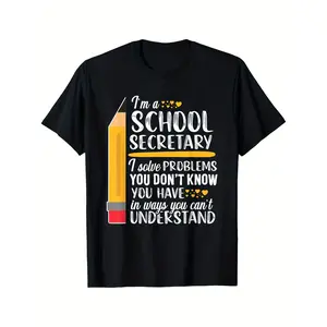 Women's 100% Cotton Fitted Short-Sleeve Crew Neck T-Shirt - Casual Sportswear Top, Ideal for Administrative Professionals, Labour Day Gift