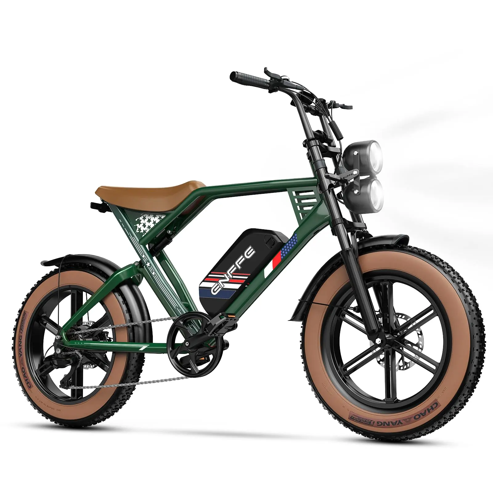 ES2S Ultra Adult All-Terrain Electric Bike, 1500W Motor, 20x4.0 Fat Tires, 48V 22.5Ah Removable Battery, 32MPH Max Speed, 100-mi Max Range, 7-Speed, Hydraulic Brakes, Full Suspension, Dual LED Light, 20 X 4.0 Fat Tires