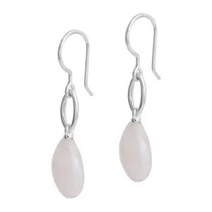 Affinity Gems Rainbow Moonstone Bead Earrings, Sterling