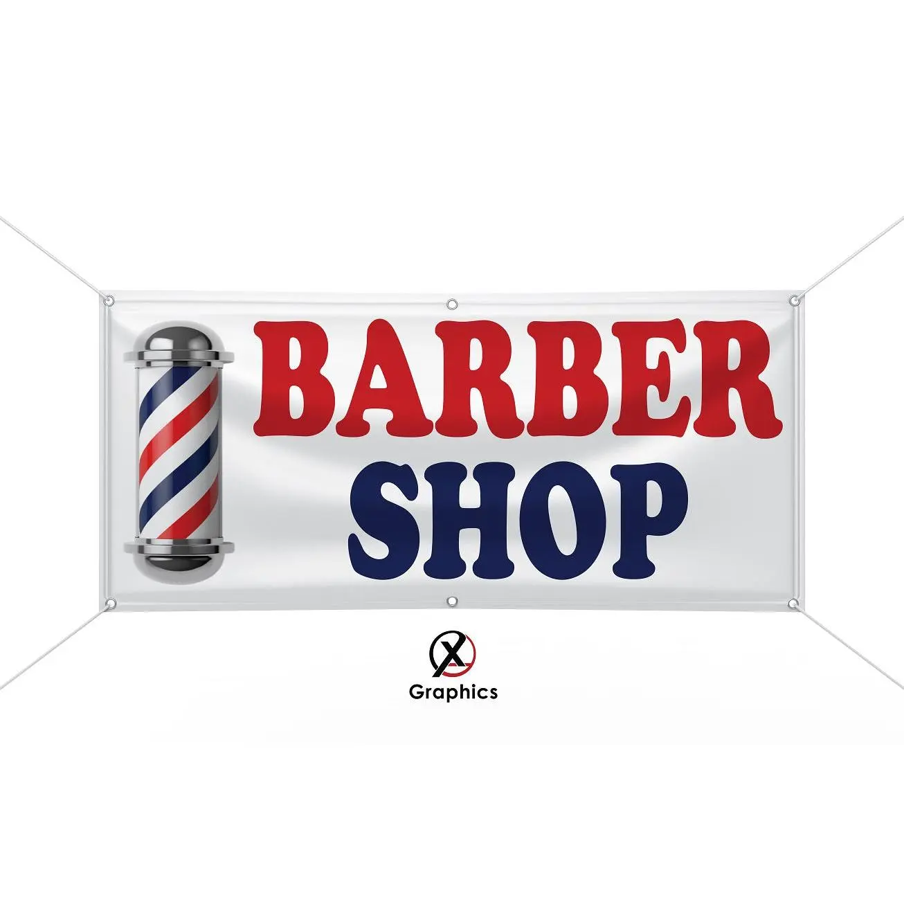 Barber Shop Vinyl Banner advertising Sign Full color any size Indoor Outdoor Advertising Vinyl Sign With Metal Grommets