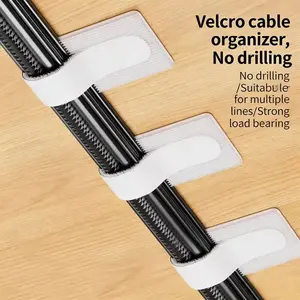 Back Adhesive Magic Tape Organizer, Data Cable Management Tool, Computer Wire Bundler, Desktop Wiring Fixer, Essential Office Accessory