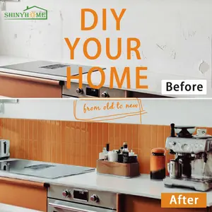 Shinyhome 3D Peel & Stick Subway Tiles, Self Adhesive Kitchen Backsplash, Multiple Colors, Waterproof Cuttable, No Residue DIY Wall Decor