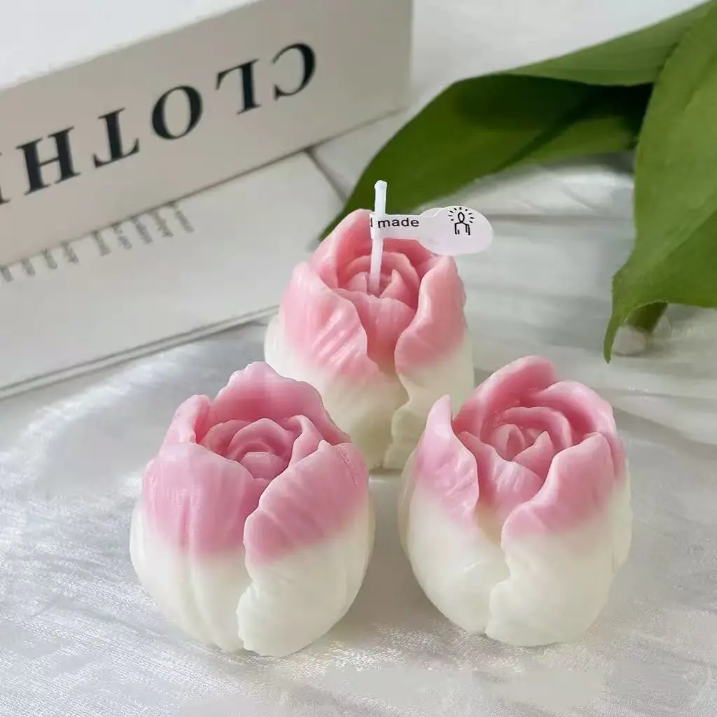 Tulip Silicone Candle Molds Set of 3, Perfect for Making Candles Wax Melts Resin Soap and Gypsum Crafts, High-Quality DIY Mold Tools, Soap Making Supplies, Handmade Crafts