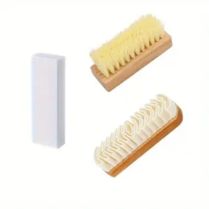 3pcs Suede Cleaning Set, Textured Leather Stain Brush + Suede Shoe Cleaner + Suede Eraser, Reusable Eco-Friendly Tools for Shoes & Furniture, Leather Cleaning Kit