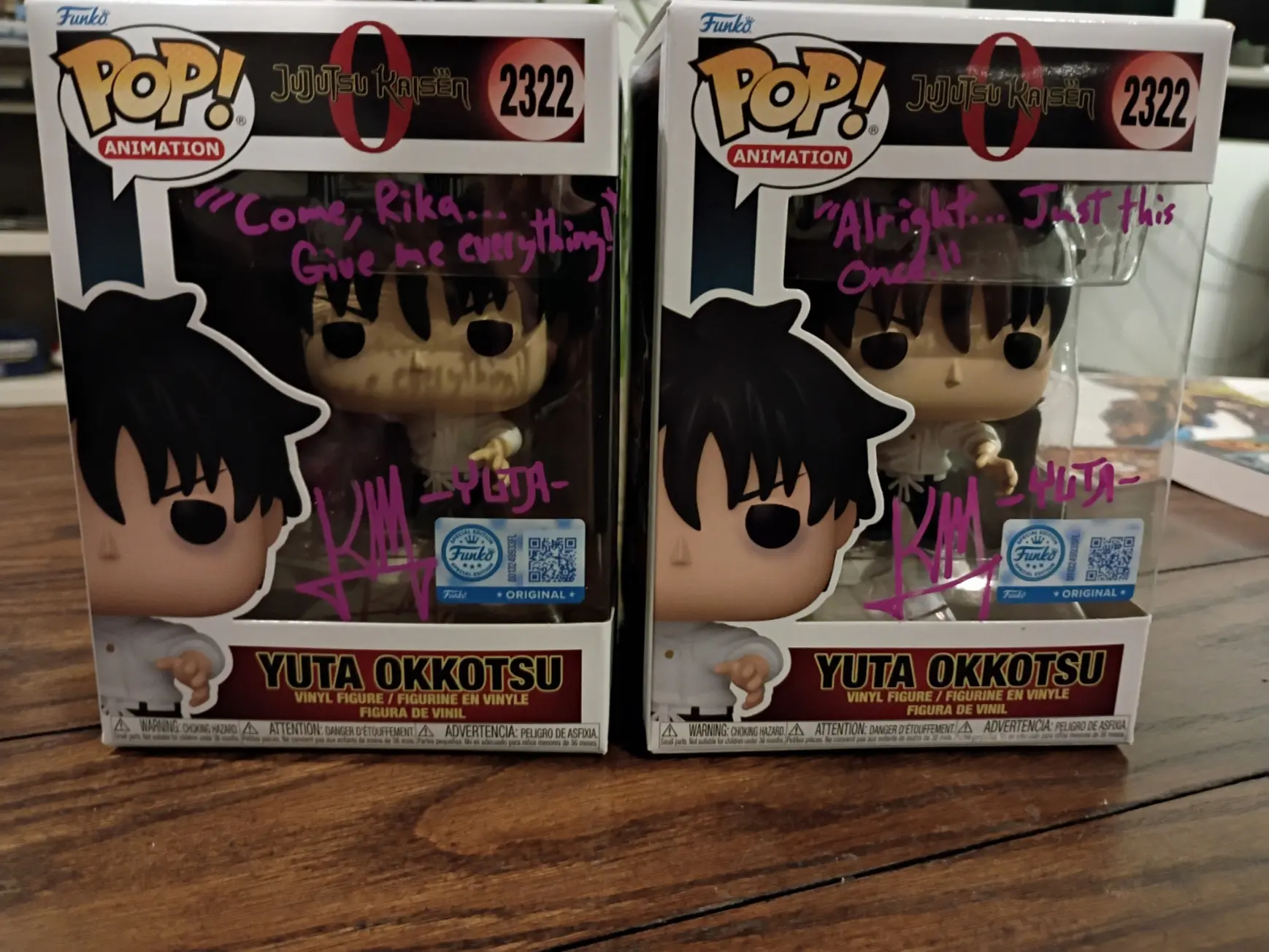 Funko Pop - Jujutsu Kaisen #2322 Yuta Okkotsu autographed w/ Quote by Kayleigh Mckee