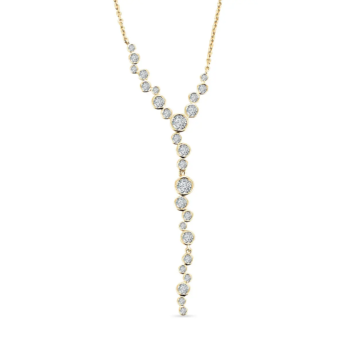 Clarte Galaxy Collection Moissanite 2.35 ctw Necklace in Sterling Silver 22 Inches
