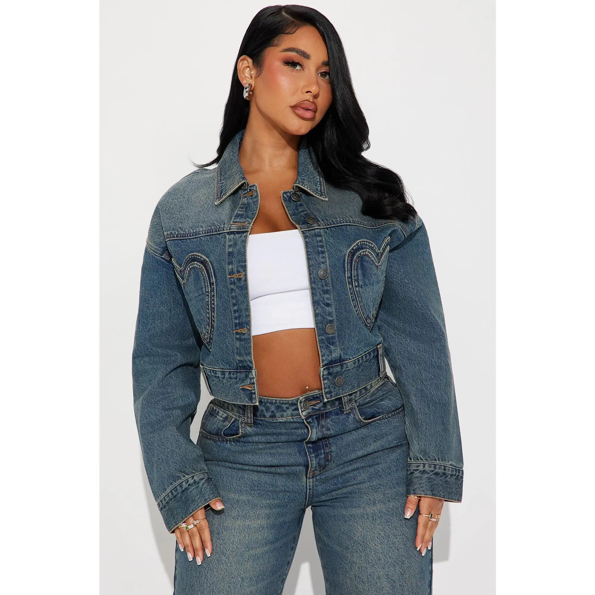 Match Made In Heaven Denim Jacket - Dark Wash Match Made In Heaven Denim Jacket - Dark Wash