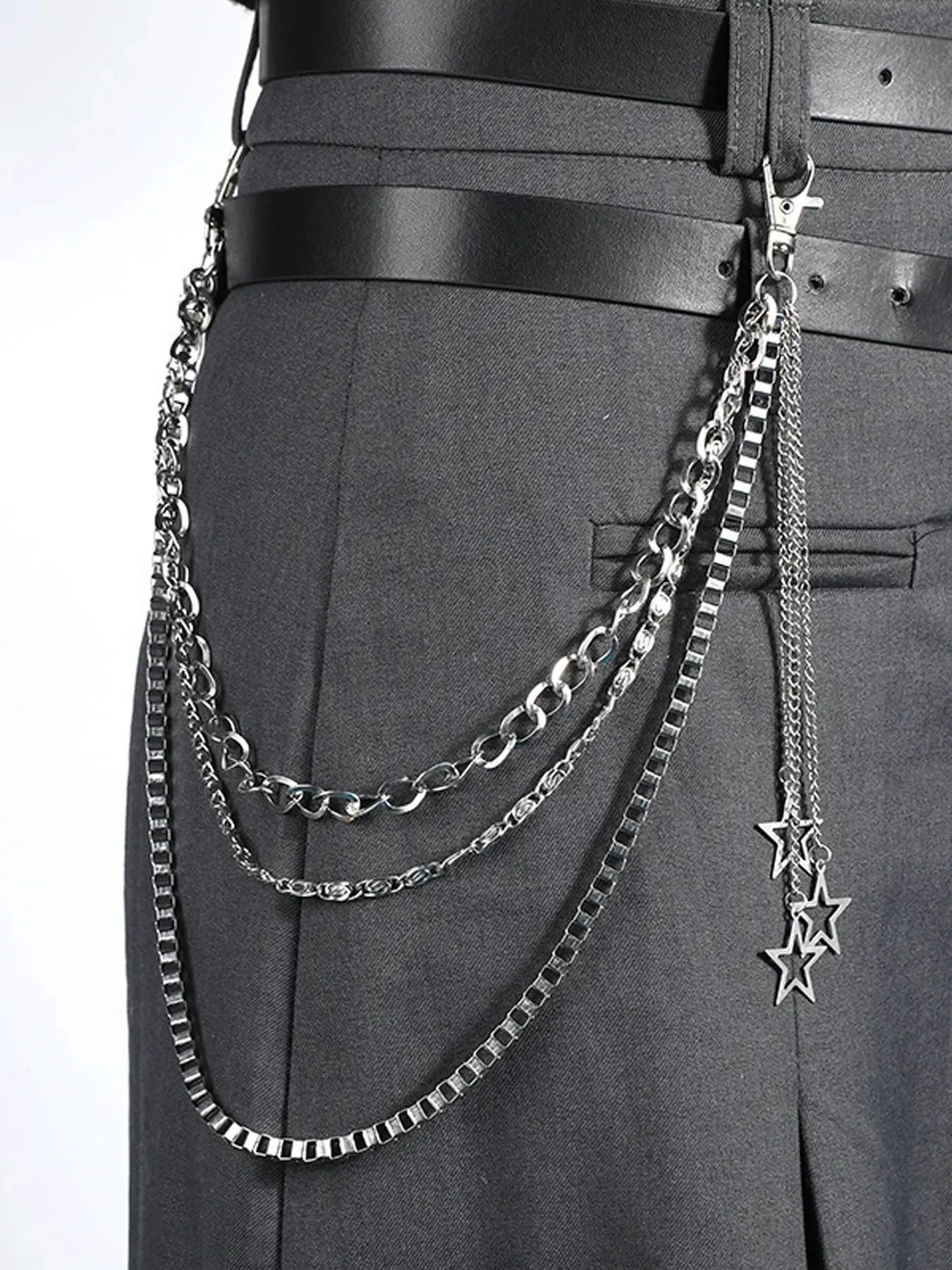 Y2K Star Jeans Chain, Dainty Punk Hip Pocket Pants Chains, Unisex Biker Accessories for Party, Music Festival and Cosplay
