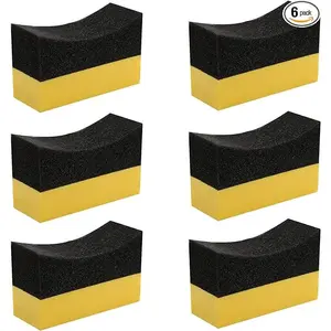 6 Pcs Tire Applicator Dressing Shine Sponge Dressing Applicator Pads Polishing