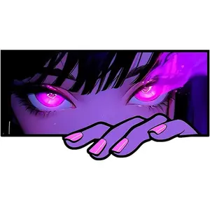 1PC Fits decor spots of commute personality vehicles, during morning rush traffic, this purple-pink cyber girl sticker eases commute dullness, letting ordinary cars show “psychedelic cool cyber anime attitude”