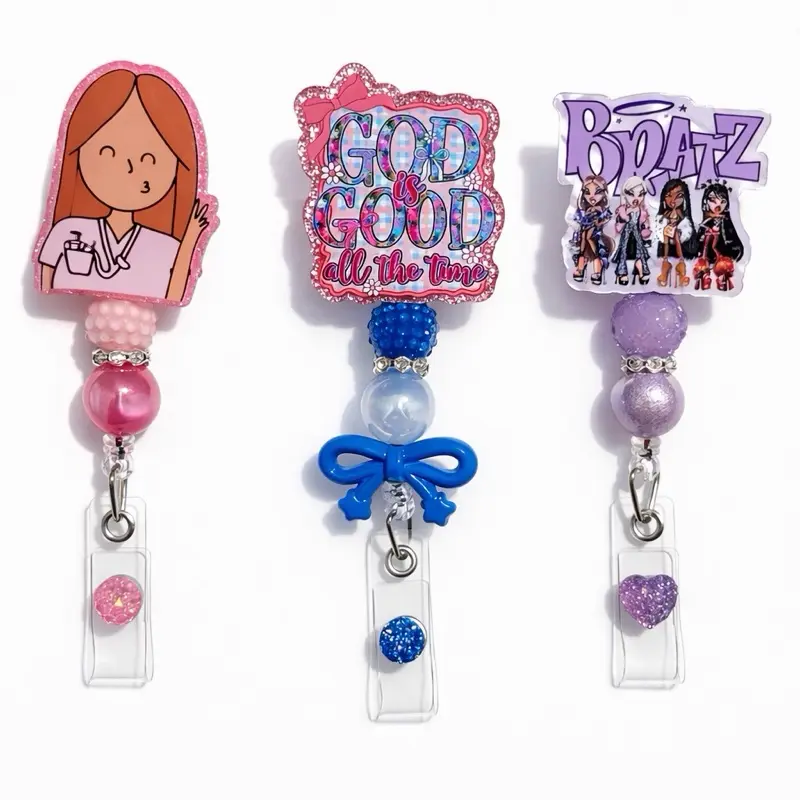 Beaded Badge Reel