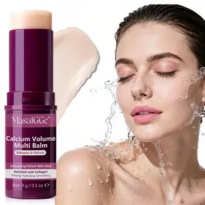 Masaigge Calcium Multi-Effect Moisturizing Cream 9g, Collagen Infused, Lightweight, Fast Absorption, Long-Lasting Hydration, Travel-Friendly