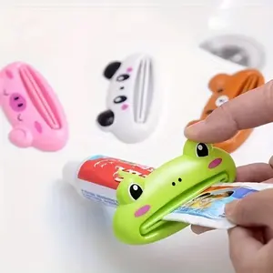 1pc/2pcs/4pcs Manual Toothpaste Squeezer - Cute Animal Design (Panda, Bear, Rabbit) - Lightweight, No Battery Needed, Easy-to-Use Bathroom Accessory for Toothpaste Tubes, Toothpaste Holder, Playful Design, Durable Construction,