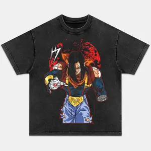 (SALE UPTO 45%) Android 17 Anime Vintage T-Shirt, Dragon BZ Android Graphic Tee, Vintage DBZ Anime Streetwear Comfort, Anime Shirt, Retro Anime Lover Gift