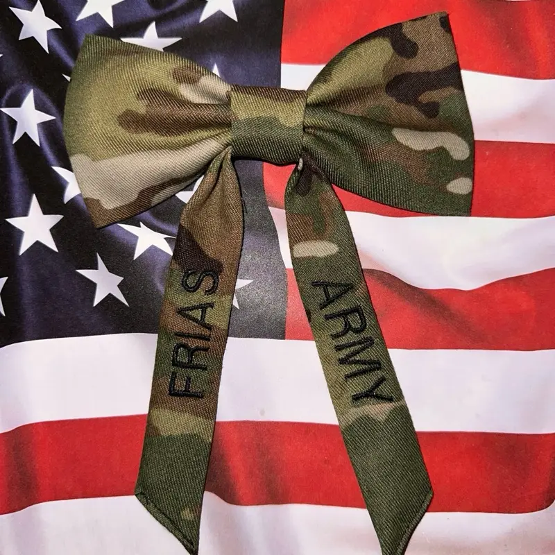 U.S. Army custom “name” hair bow