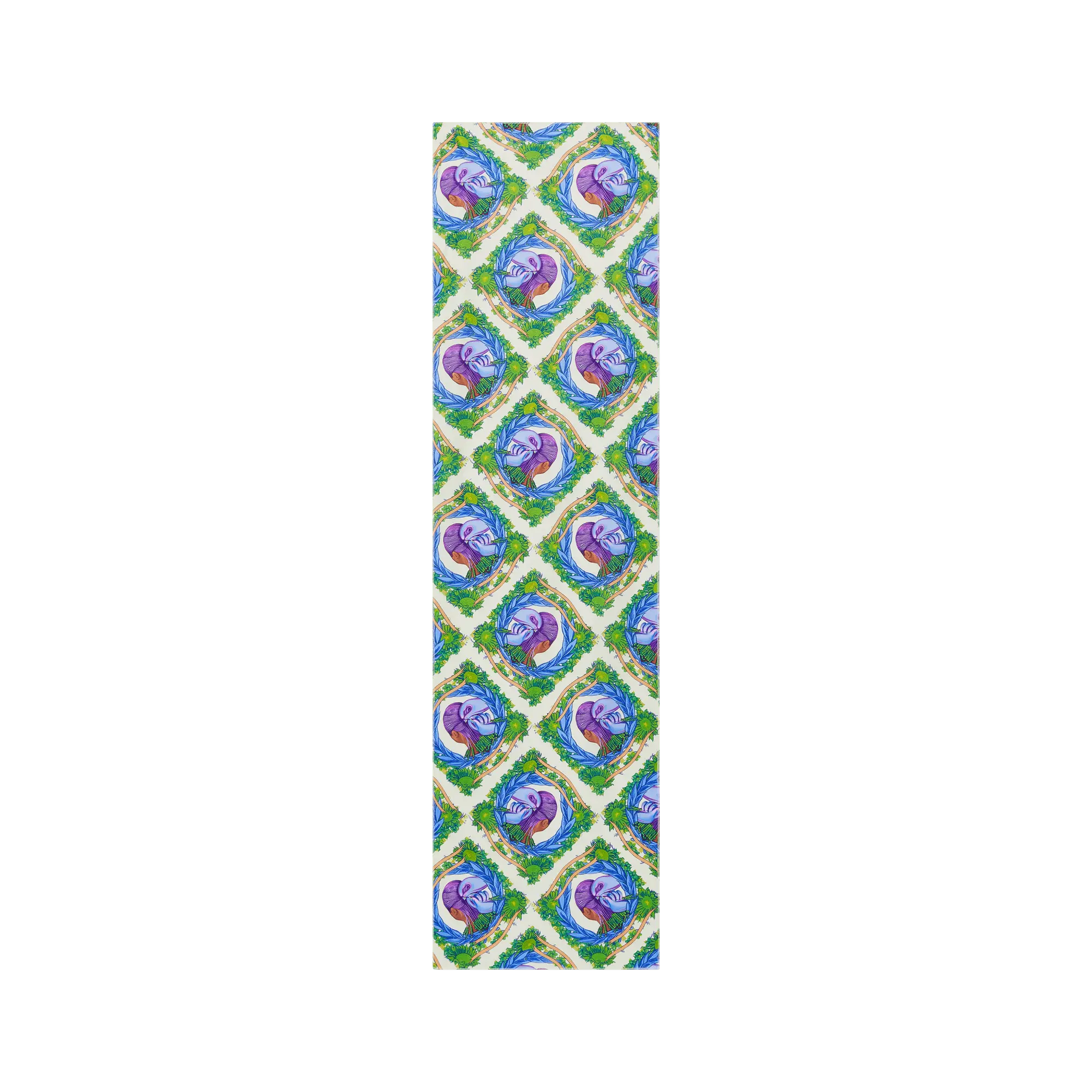 Kiss Colors & Care Limited Edition BIFC Satin Wrap Scarf - Jacques Agbobly | Head Scarf, Hair Scarf, 60"L x 16"W, Hair Accessories
