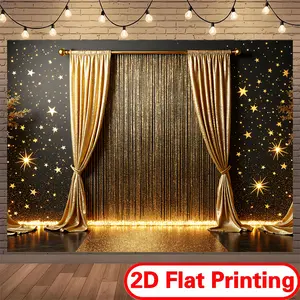 2D Printing Polyester Banner Backdrop, Home & Festive Party Supplies for Easter Celebrations, Church Events