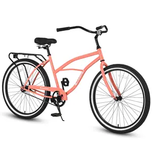 Women'S Beach Cruiser Bike High-Value, High-Quality Beach Road Bike, Women'S Recreational Bicycle Foot Brake, Reverse Brake