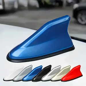 1PC universal automotive shark fin roof car antenna radio FM/AM decorative signal antenna external non perforated roof tail antenna modification non perforated Car Accessories
