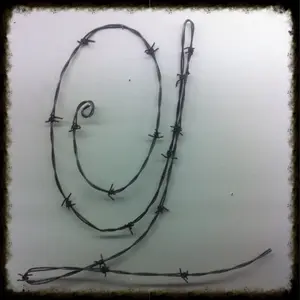 Customized Barbed Wire Art L Monogram Unique Rustic Decor for Home or Office