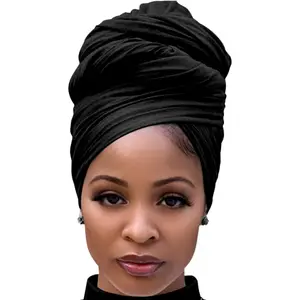 Head Wraps for Black Women Stretch Head Scarf Long African Hair Wraps Turban Headwraps Jersey Headbands