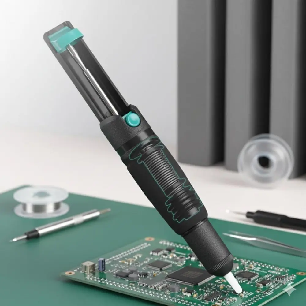 Dual Manual Vacuum Desoldering Pump Kit - Professional Industrial-Grade Solder Sucker Tool with Anti-Slip, Heat-Resistant Design for Electronics Repair, PCB Desoldering, and DIY Welding Restoration