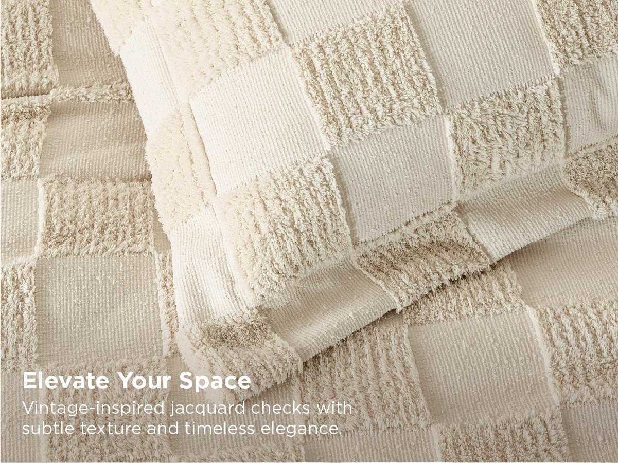 【Deals For You Days】Bedsure Checkered Farmhouse Shabby Chic Comforter Set ,Boho Tufted Bed Set, King Size Bedding, 3 Pieces, 1 Plaid Geometric Comforter and 2 Pillow Shams,Jacquard Design Soft Breathable Lightweight All-Season Filling OEKO-TEX Certified 【Deals For You Days】Bedsure Checkered Farmhouse Shabby Chic Comforter Set ,Boho Tufted Bed Set, King Size Bedding, 3 Pieces, 1 Plaid Geometric Comforter and 2 Pillow Shams,Jacquard Design Soft Breathable Lightweight All-Season Filling OEKO-TEX Certified