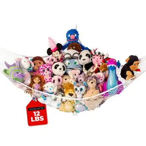 Life-Saver Hollow Out Toy Net - Unique Wall Corner Hammock Storage for Kid’s Playroom Holds Up to 12 LBS Perfect for Organizing Small Toys