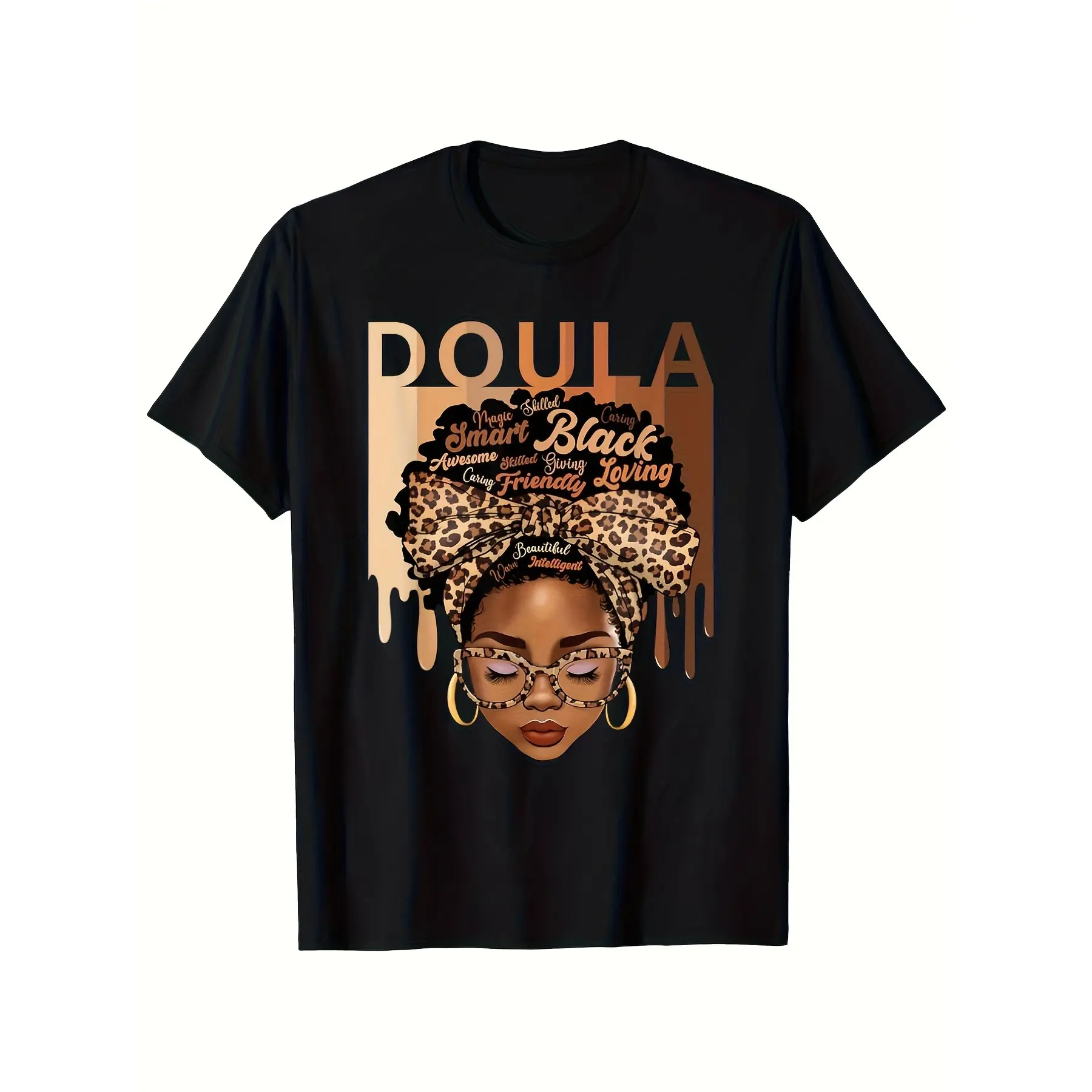 Celebrating Black Birth  Postpartum Doulas T-Shirt unisex soft cotton short sleeve t shirt, vintage graphic casual tee for men women teens, perfect birthday holiday gift for camping travel gym daily street  wear