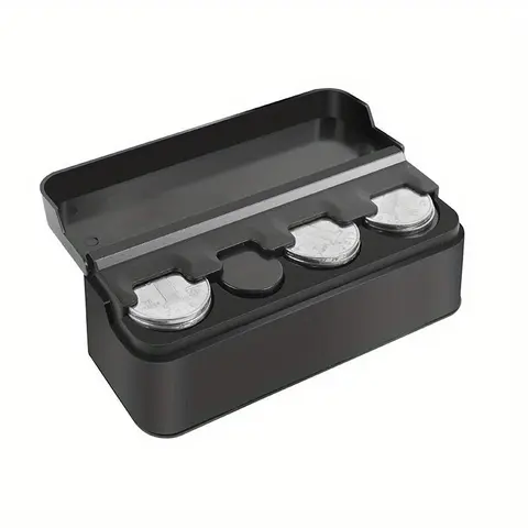 Car Coin Storage Box, 1 Piece Portable Coin Storage Organizer, Game Coin Container for Home Vehicle, Coin Holder, Funny Gift, Car Organization Supplies