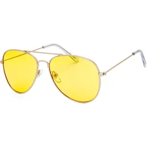 Men Women Driving Polarized HD Sight Night Vision Driving Anti-Glare Glasses Yellow Lens Frame Ultra Light