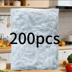 Food Grade Disposable Food Wrap Set, 200 Pcs, Universal Bowl Covers, Dustproof & Odor-Proof, Kitchen Seal Cover, Home Essential, Easy Clean