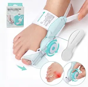 Bunion Corrector with Adjustable Knob, Orthopedic Big Toe Straightener Splint for Men & Women, Anti-Slip Heel Strap & Buckle Closure, Fits Left & Right Foot, Washable Support for Relieving Pain