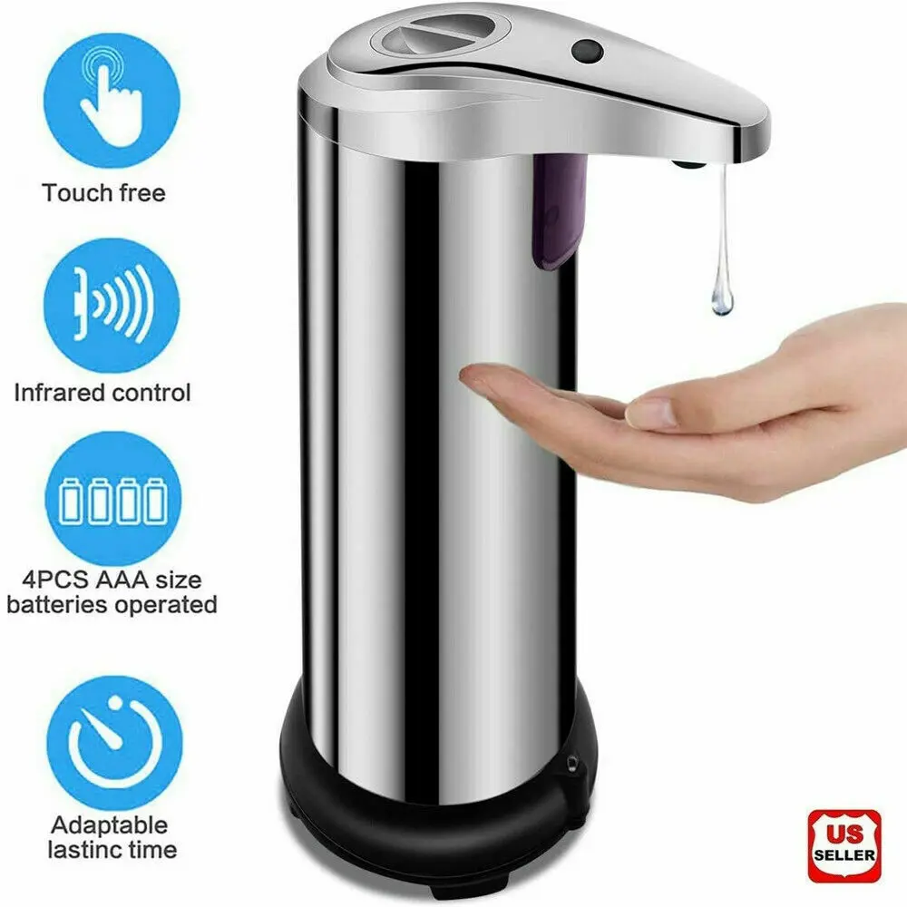 250ml Stainless Steel Automatic Touchless Soap Dispenser for Kitchen and Bathroom with Hands-Free Sensor No Brand