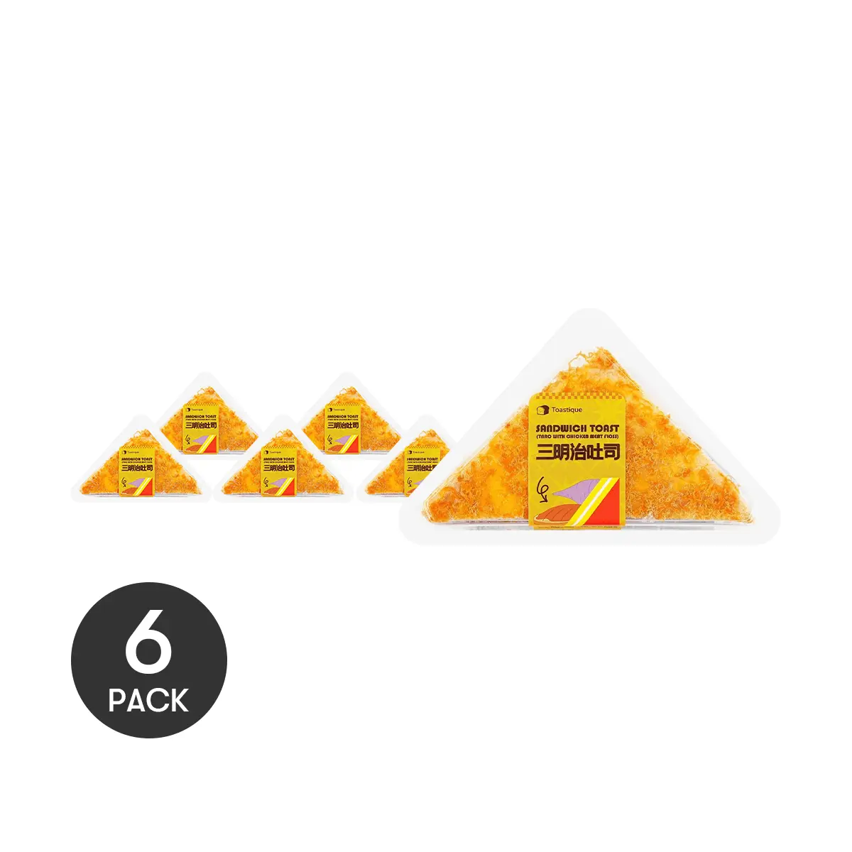 Toastique Sandwich With Taro Filing And Meat Floss 2.47 oz*6【6 Packs】