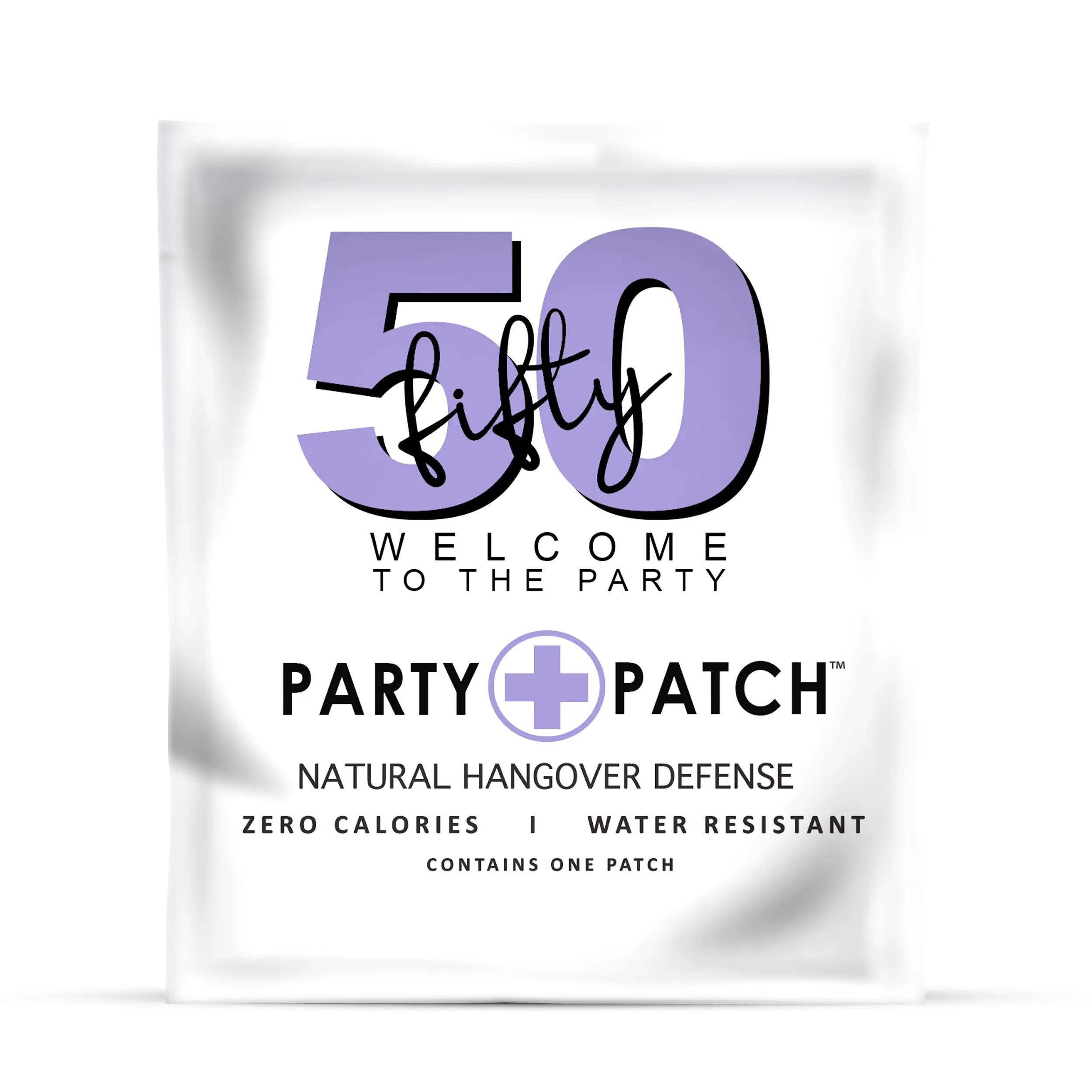 Party Patch - 50th Birthday Water-Resistant Patch, Recovery Sticker, Party Attire Accessory for Celebrations and Nights Out