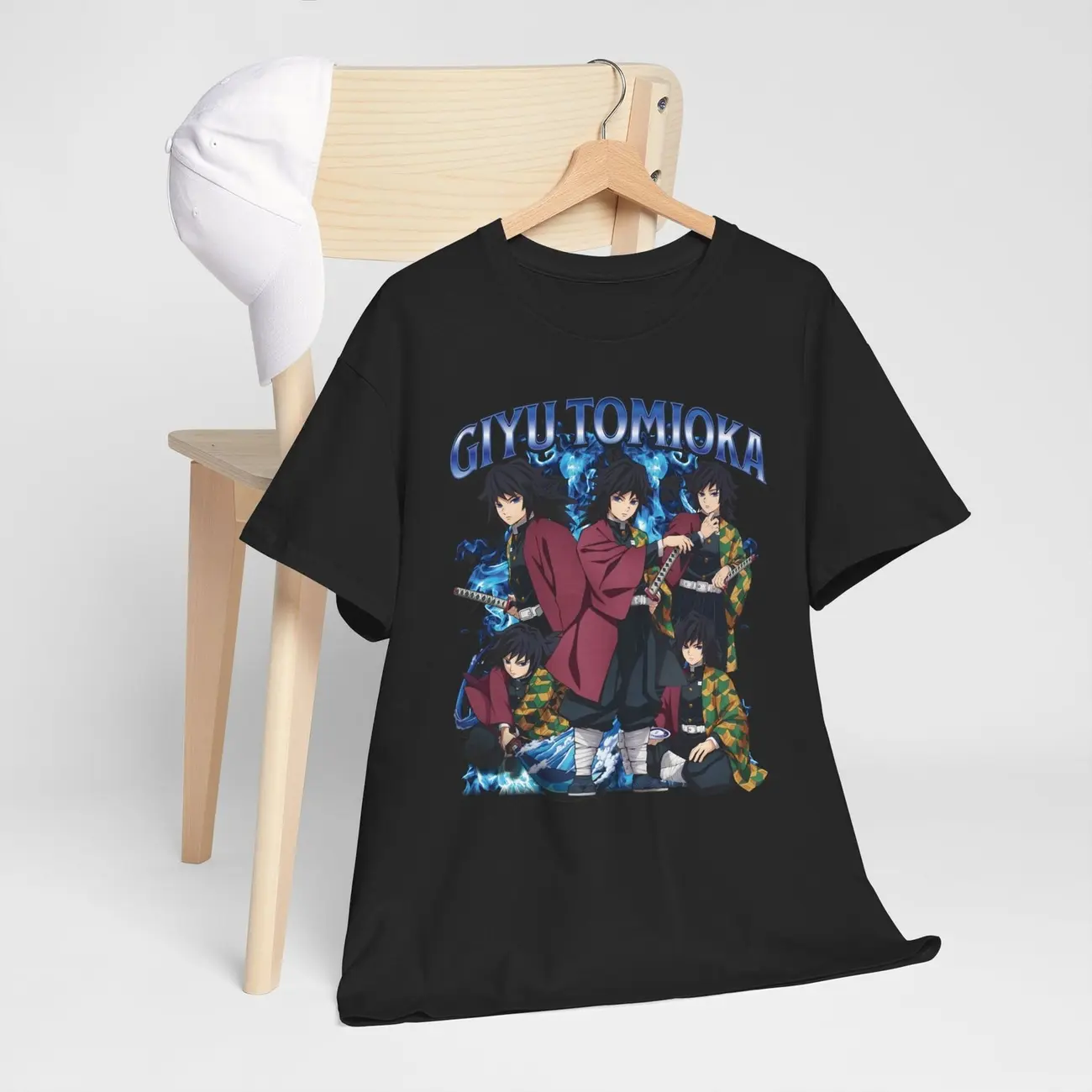 Giyu Tomioka Demon Slayer T-Shirt, Anime Graphic Hoodie & Sweatshirt | Kimetsu no Yaiba Streetwear for Otaku & Gamers V