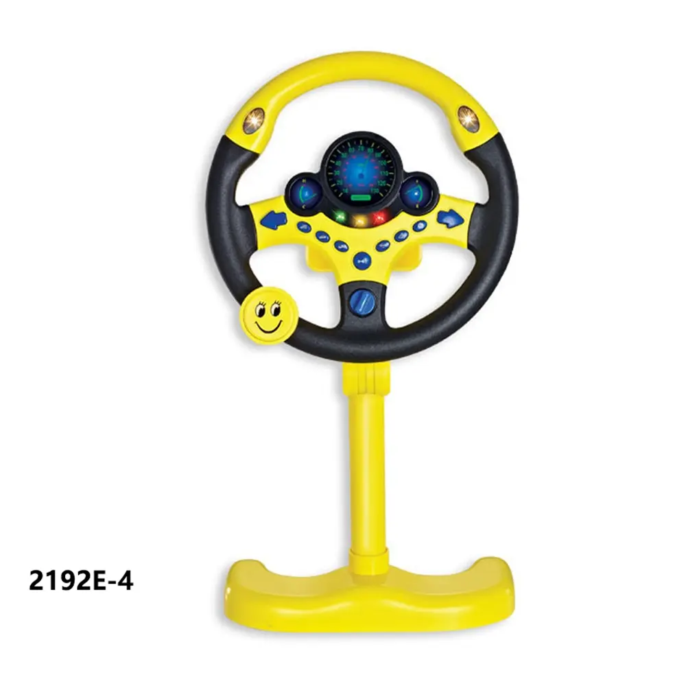 Simulation Car Steering Wheel, 360 Degree Rotating Driving Play Toy, Music Included, Learn Road Safety, Requires Aa Batteries