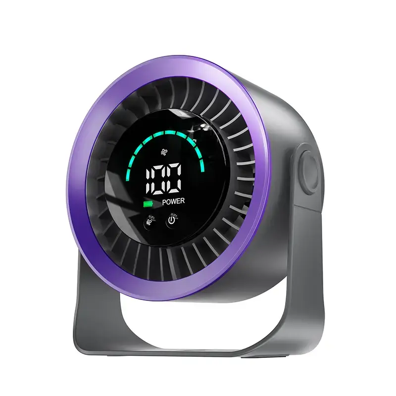 Rechargeable USB Desk Fan for Daily Use, Quiet Personal Desktop Cooling Fans with 100 Speeds, 360° Rotation, Wall Mounted Design Small Portable Table Fan with LED Display,for Home Office Bedroom
