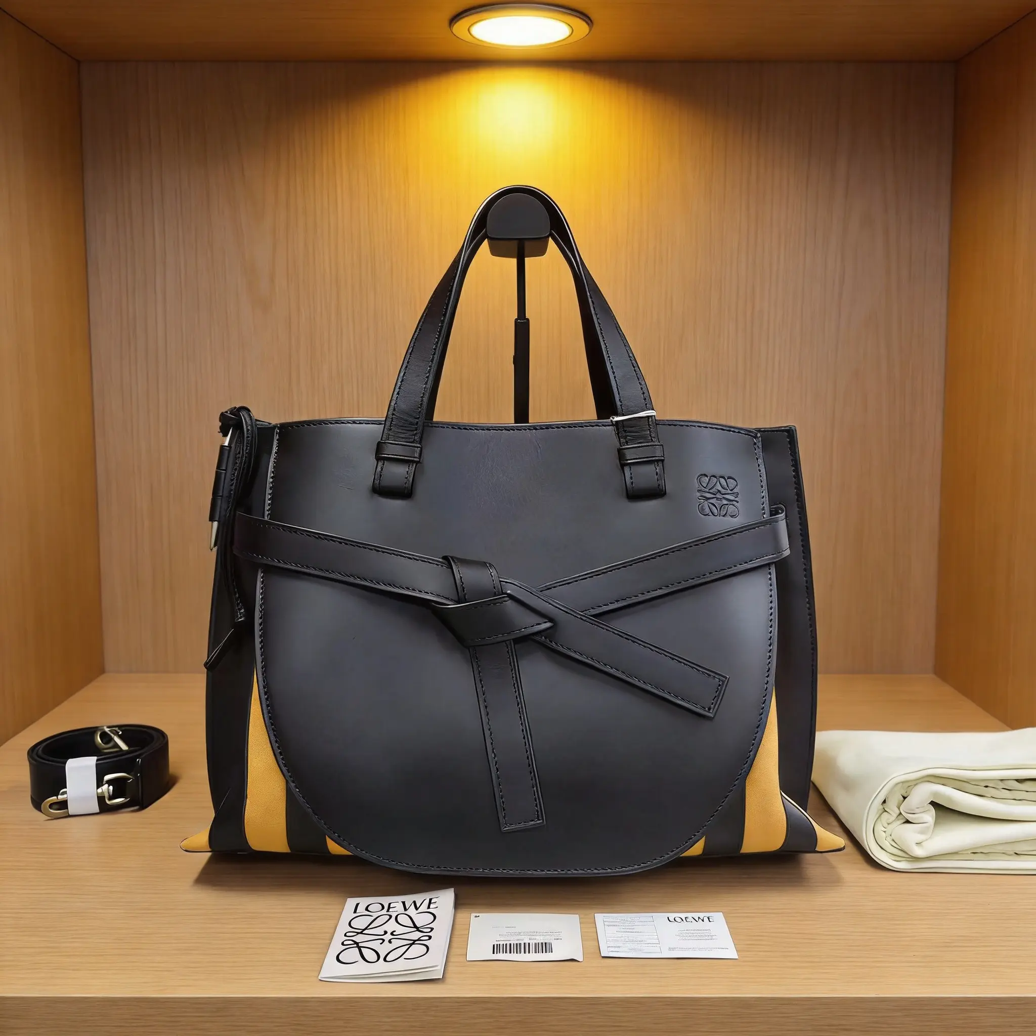 Pre-owned Loewe Leather Shoulder Bag D0626823814