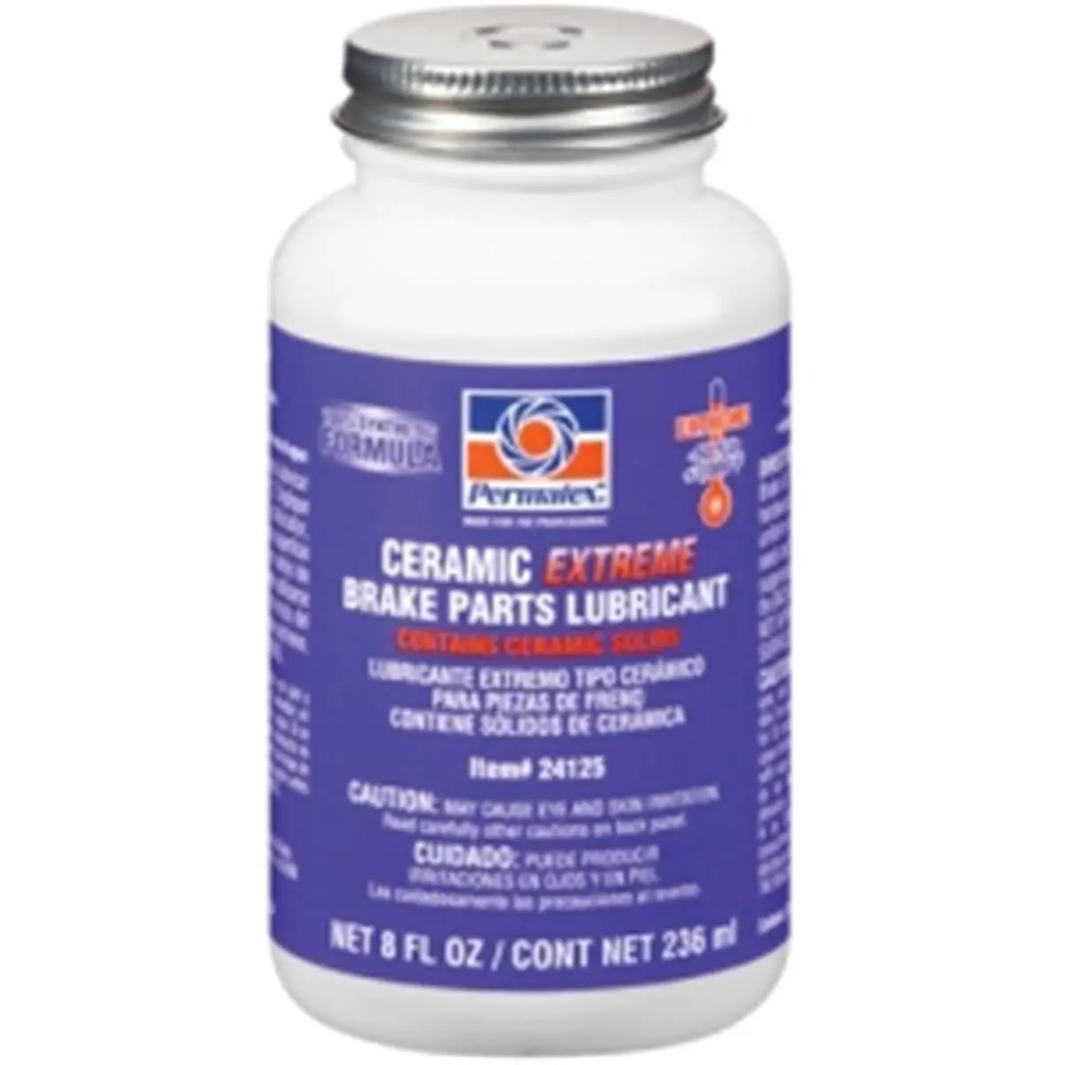 Permatex Extreme Ceramic Brake Lubricant - 8 oz Brush Top Bottle, Corrosion Resistant, Water Resistant, Resists Dirt, For Brake Parts, Contains Ceramic Solids, Withstands -50 Degree Extreme Temperatures
