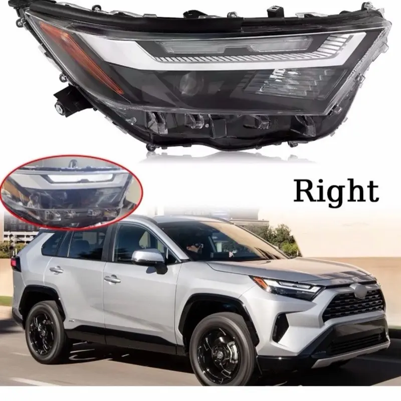 For 2022 2023 Toyota RAV4 XLE Halogen Headlight W/ LED DRL Right Passenger Side