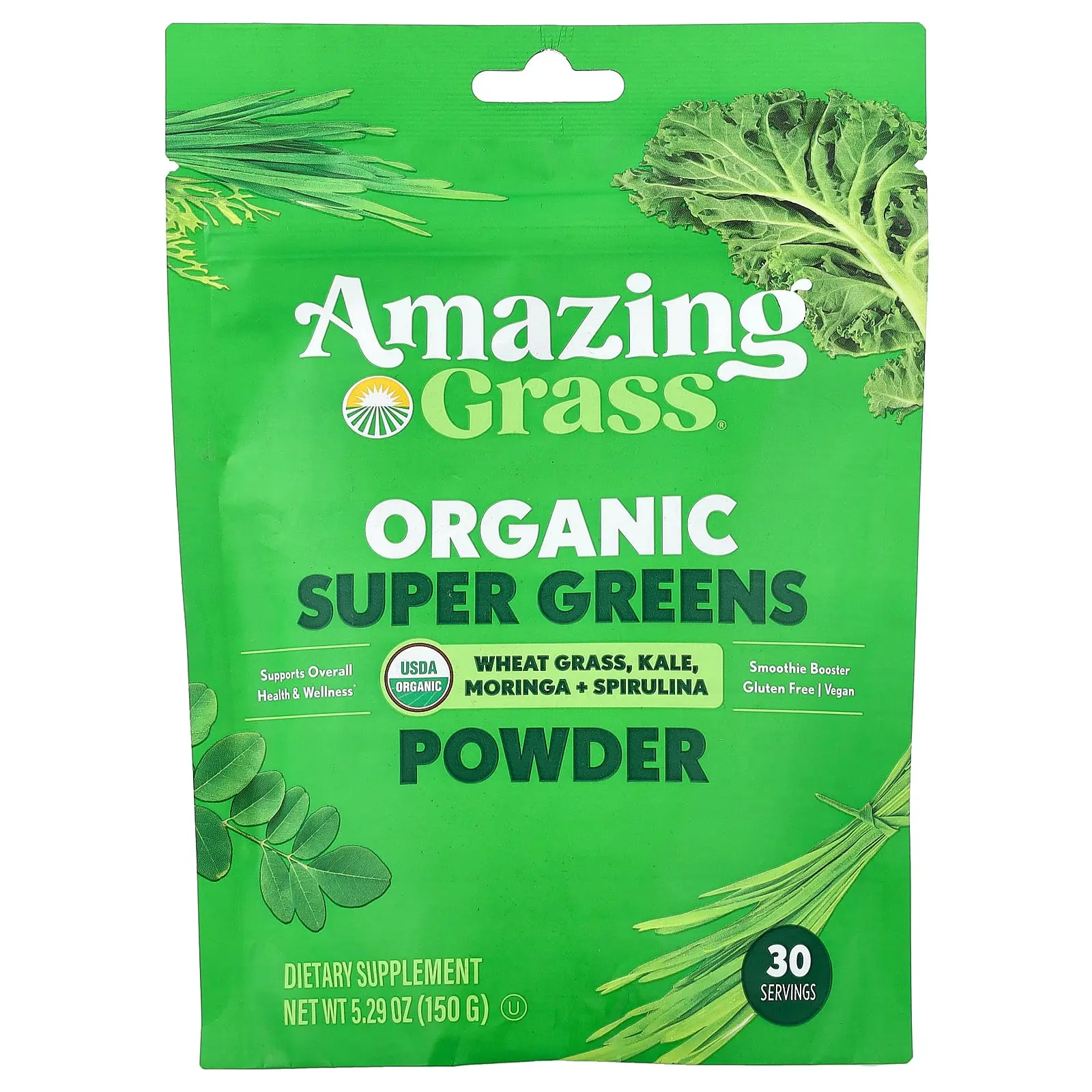Amazing Grass Organic Super Greens Powder, 5.29 oz (150 g)
