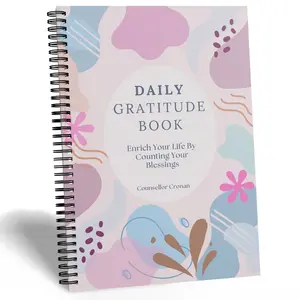 Gratitude Therapy Journal Worksheets, 1 Count Mental Health Self Care Planner, Suitable for Anxiety Journal, Psychology Journal, Office Stationery & Supplies, Gratitude Journals