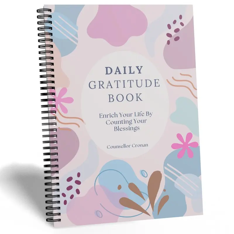 Gratitude Therapy Journal Worksheets, 1 Count Mental Health Self Care Planner, Wellness Journal, Suitable for Anxiety Journal, Psychology Journal, Office Stationery & Supplies, Gratitude Journals