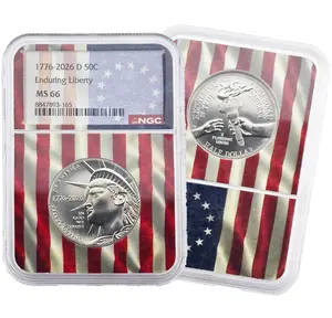 1776-2026 D 50C Enduring Liberty Half Dollar NGC MS66 Flagcore