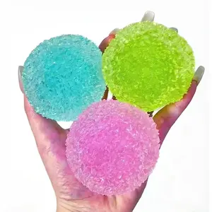 Crystal Mochi Squishy Ball Squishies - Soft Textured Squeeze Fidgets, Handmade TPR Stress Relief Toy for Kids and Adults, Perfect Gift for Spring Glow Up summervibes