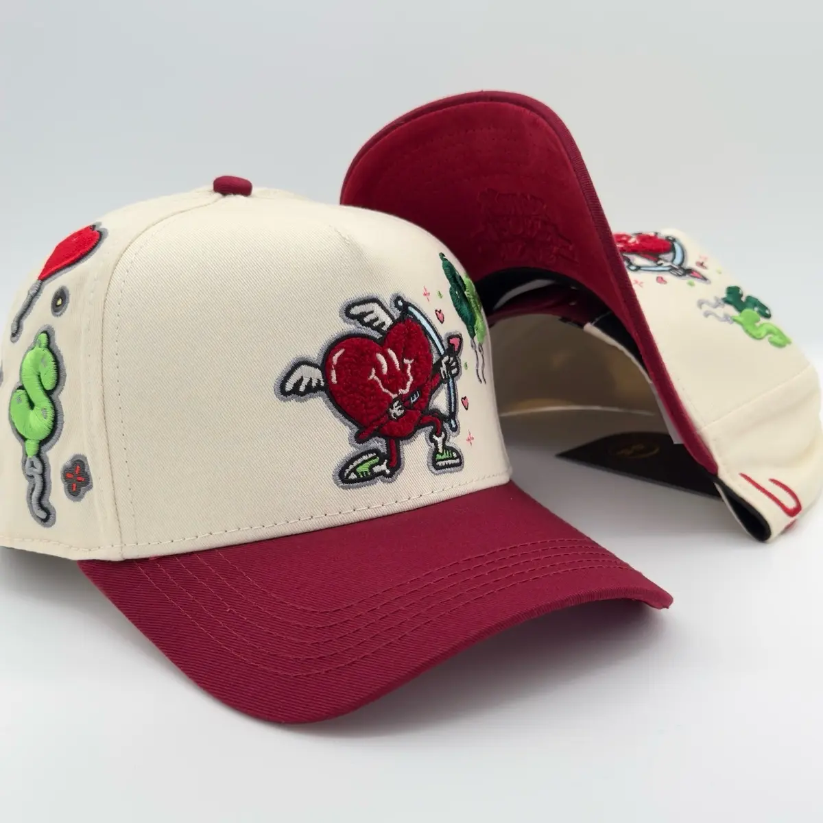 Beige/Burgundy Money Love Cap Beige/Burgundy Money Love Cap
