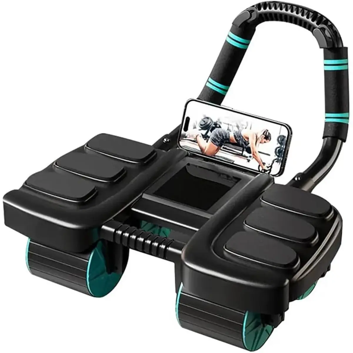 Self Rebounding Roller Wheel 4 Wheel Handheld Fitness Tool for Home Gym Equipment Men Women